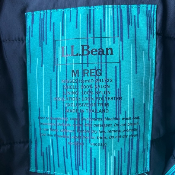 L.L. Bean Women's Teal Winter Jacket Size Medium - Picture 3 of 12